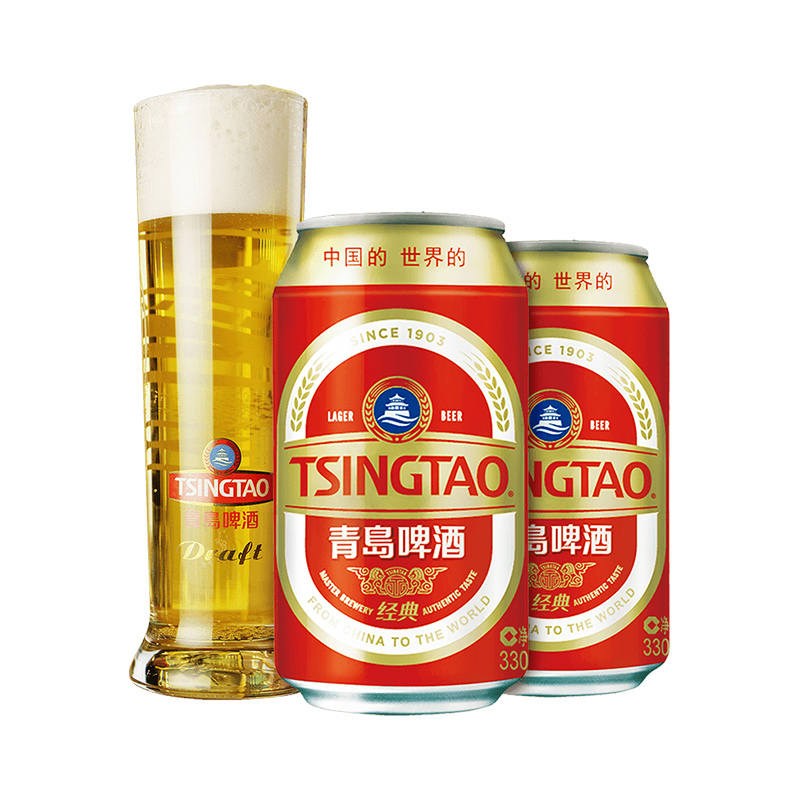 青岛啤酒红金9度33024罐啤