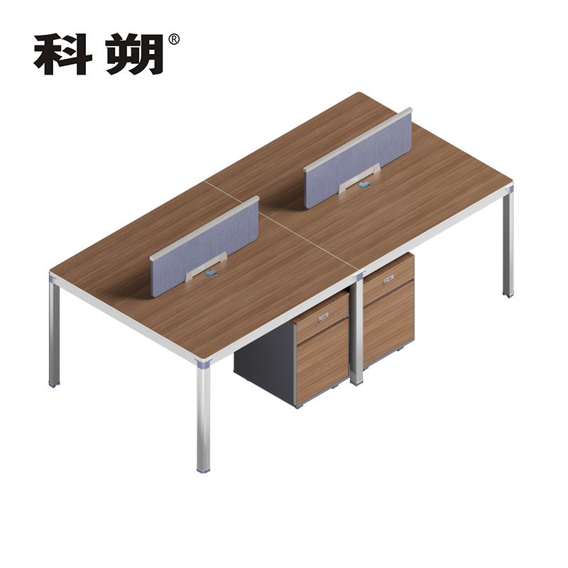 科朔 办公桌职员桌 员工桌 板式办公桌四人位2.4米KS-08B2403高清大图