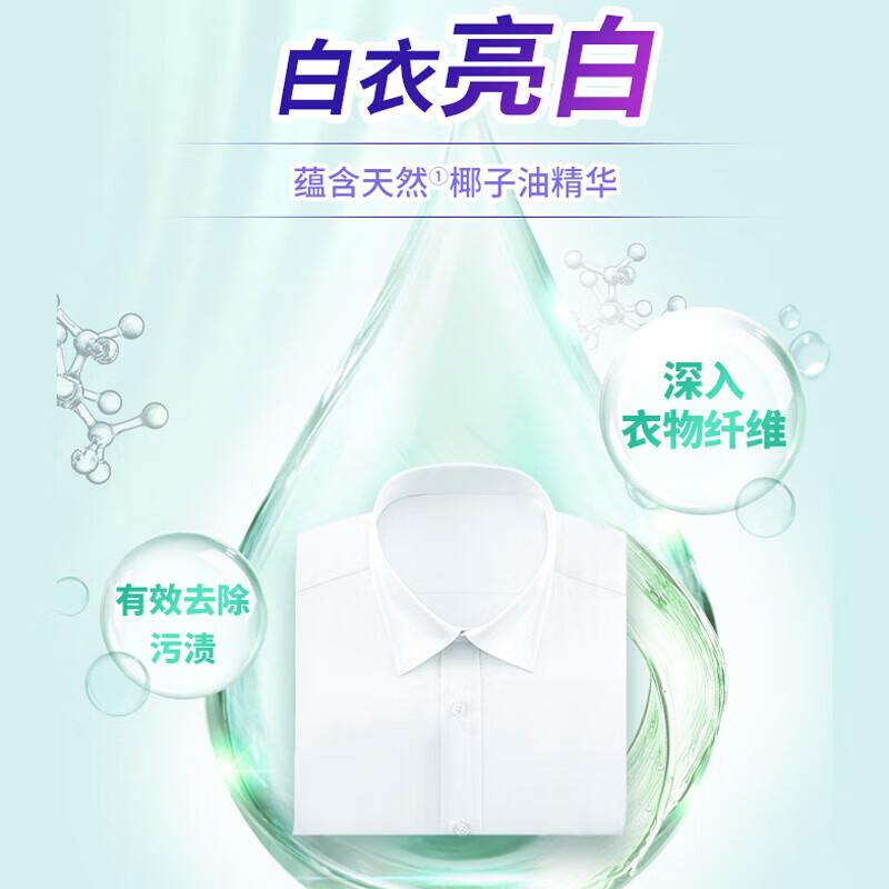 立白亮白洗衣液500g高清大图