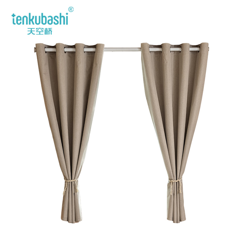 天空桥 仿麻窗帘 定制 平方米高清大图