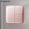 松下 开关面板一开多控+双开双控开关复位式 格彩系列WPC595MYL玫瑰金