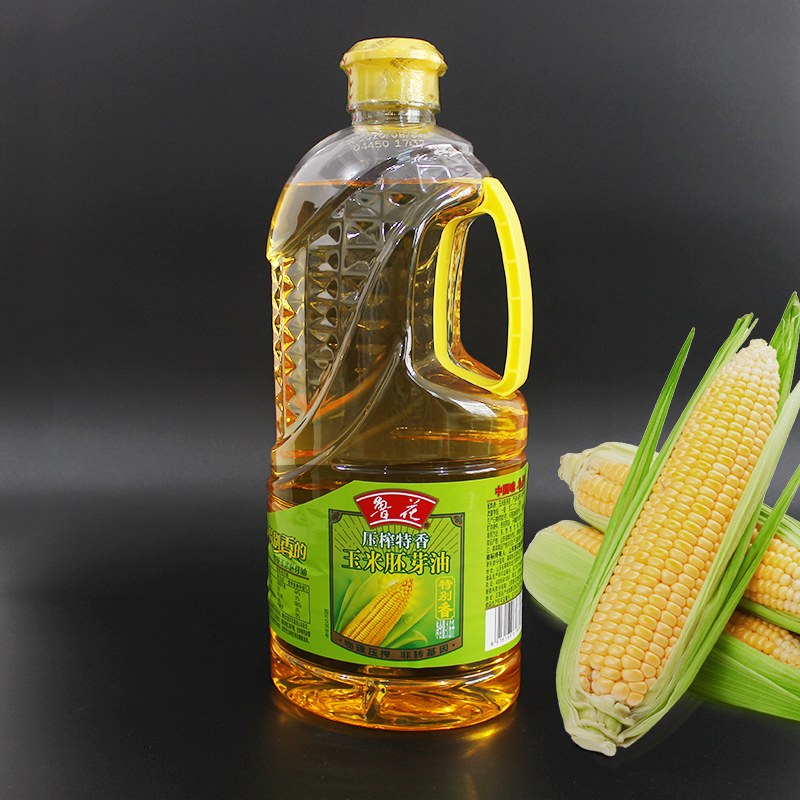 鲁花压榨特香玉米胚芽油1.6L*6优质非转基因玉米胚芽压榨工艺健康食用油整箱高清大图