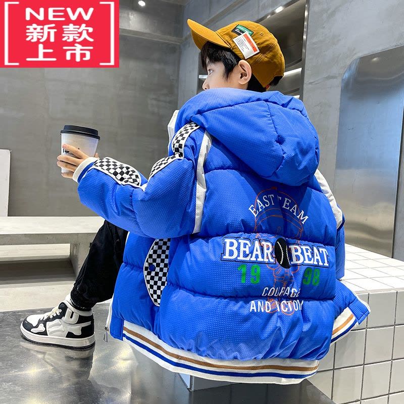 可莉允男童冬季加厚棉服中大童外套2022新款儿童羽绒棉衣炸街棉袄洋气潮图片