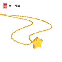 金一国囍足金精品幸运星新款时尚黄金项链时尚套链送女士(计价)ABC042