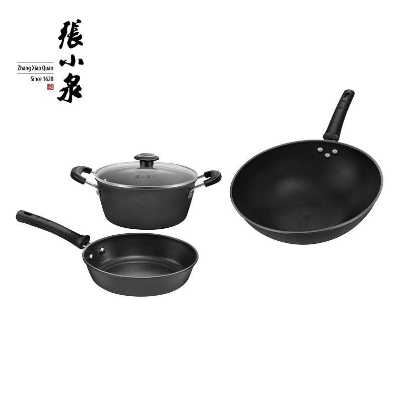 张小泉 雪波纹锅具三件套C35423000