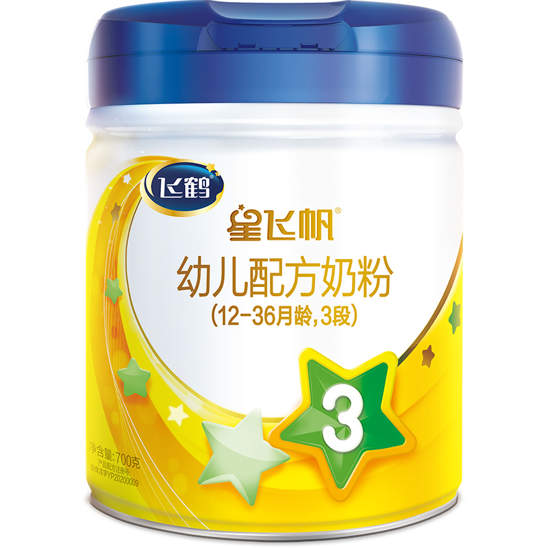 飞鹤星飞帆幼儿配方奶粉 3段(12-36个月幼儿适用) 700克*6罐[定制礼盒装]