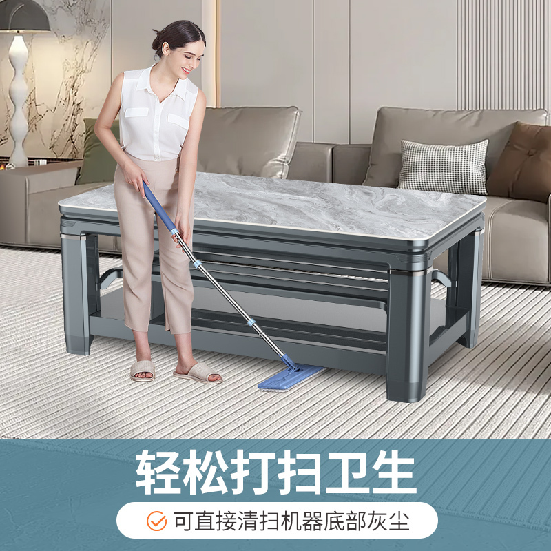 焱魔方Z10高脚款取暖桌1.2米无炉电暖桌语音自然说双升降烤火桌长方形烤火炉电暖炉茶几电烤桌电茶几烤火茶几长方形餐桌两用高清大图