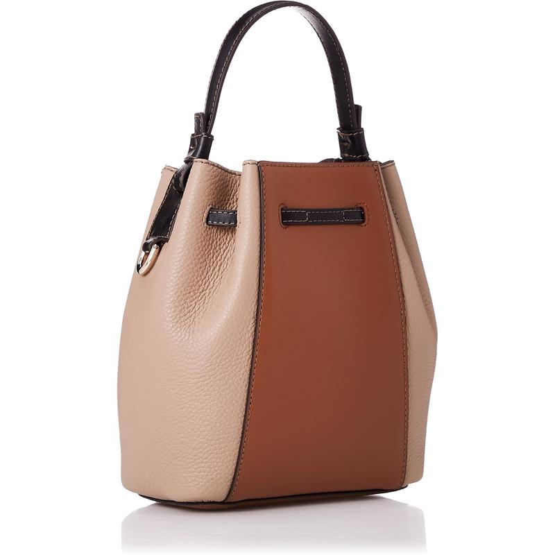 FURLA女士罗马软小牛皮迷你桶包手提斜挎两用百搭配色日常通勤单高清大图