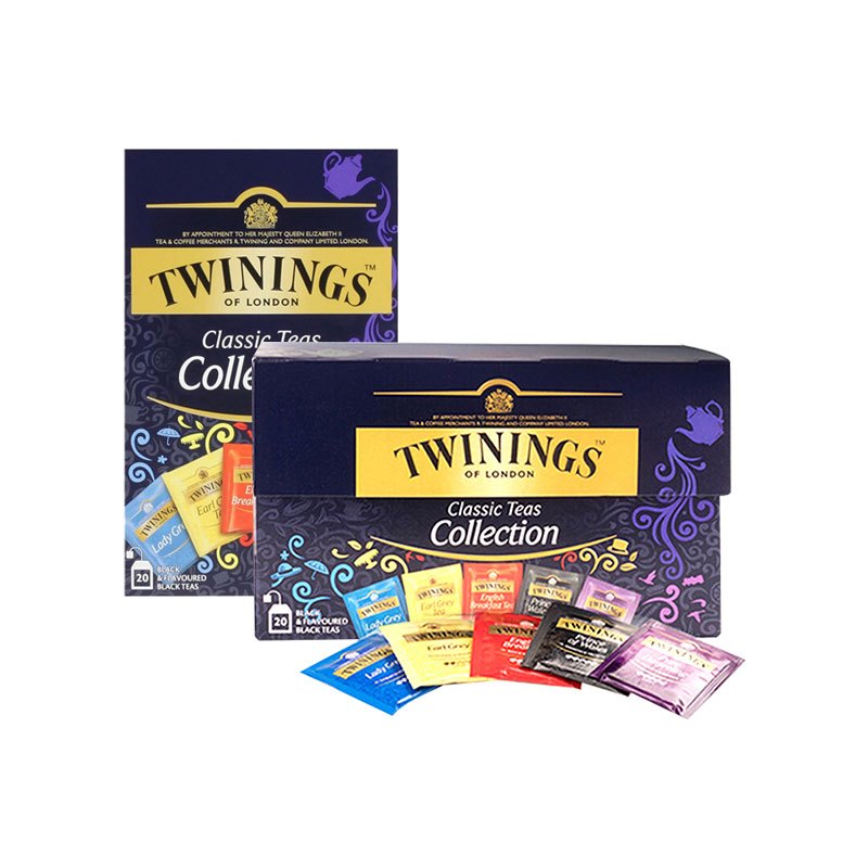 英国川宁(TWININGS) 红茶精选装20包*2g 波兰进口茶叶袋泡茶包*2盒