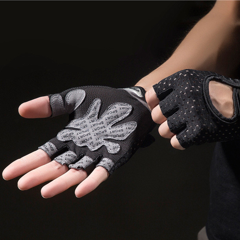 慕兰陆莲半指健身训练手套防滑耐磨透气吸汗运动护掌手套