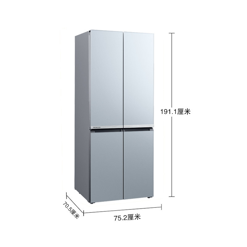 西门子(SIEMENS)KM49ES43TI 481升十字门冰箱 对开门四门多门电冰箱 混冷无霜 玻璃面板 双循环制冷高清大图