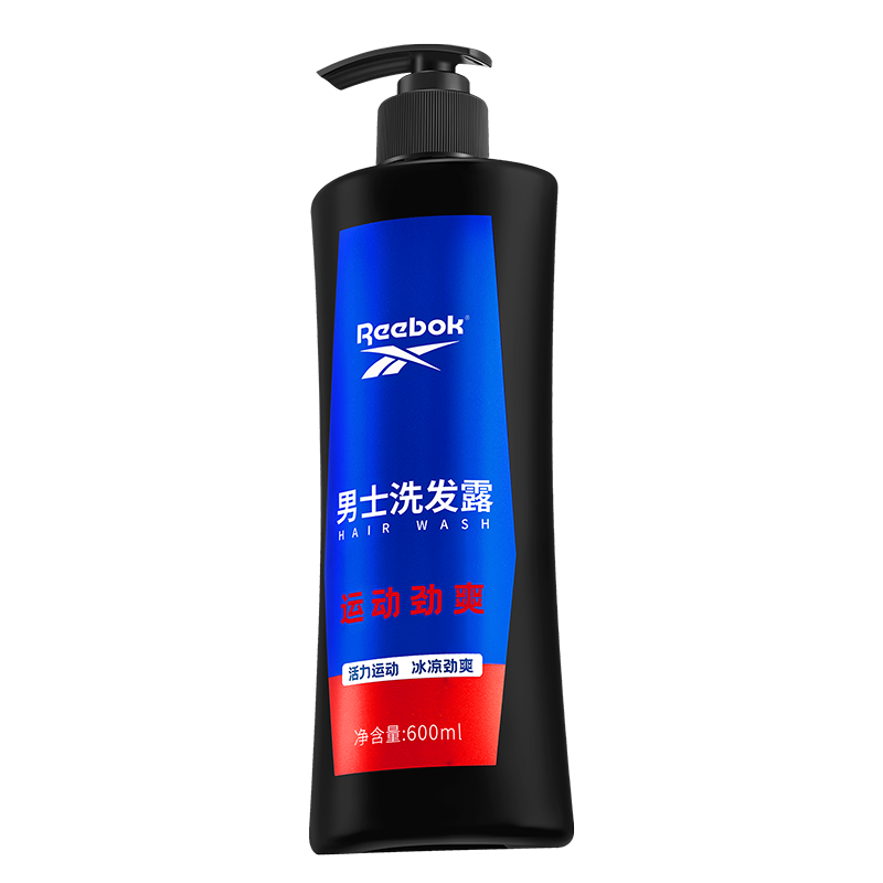 锐步男士洗发露-运动劲爽600ml 控油止痒温和清洁去屑洗发露持久留香洗头膏男