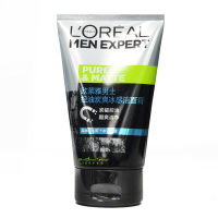 欧莱雅（LOREAL）男士控油炭爽冰感洁面膏100ml（新旧包装随机发）