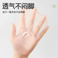 浪莎丝袜女短袜夏季薄款无痕防勾丝防滑棉底透明水晶丝超薄中筒袜