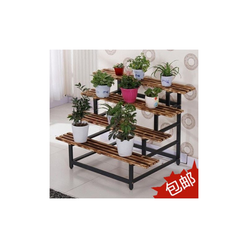 工匠时光花架工匠时光实木花架多层铁艺阳台阶梯式防腐木质室外多肉植物架客厅花盆架子 价格图片品牌报价 苏宁易购工匠时光凯易家具专卖店