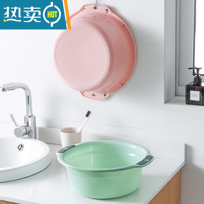 JING PING[烈儿专享]三件套家用洗脸盆加厚洗脚洗衣服可用学生婴儿宿舍用高清大图