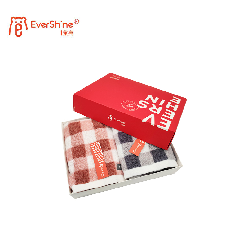 永亮毛巾布拉格调面巾74*34cm 100g两条装/盒高清大图