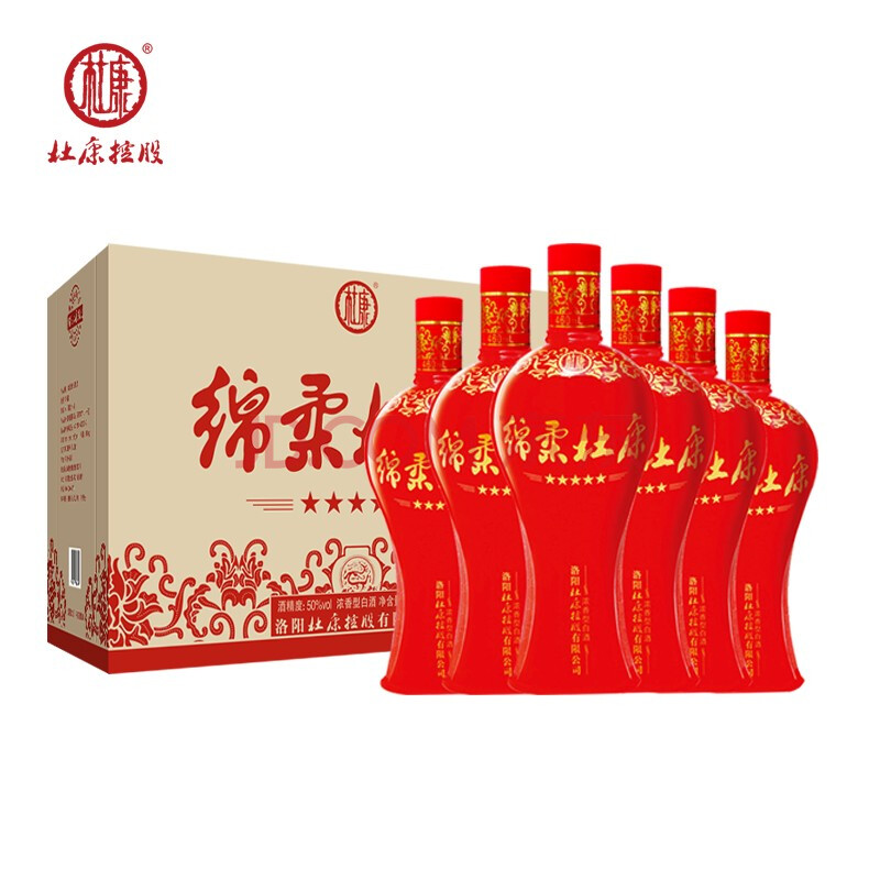 杜康【酒厂自营】绵柔杜康酒460ml*6瓶整箱装50度浓香型白酒白酒整箱送礼酒自饮酒中秋礼品星酒