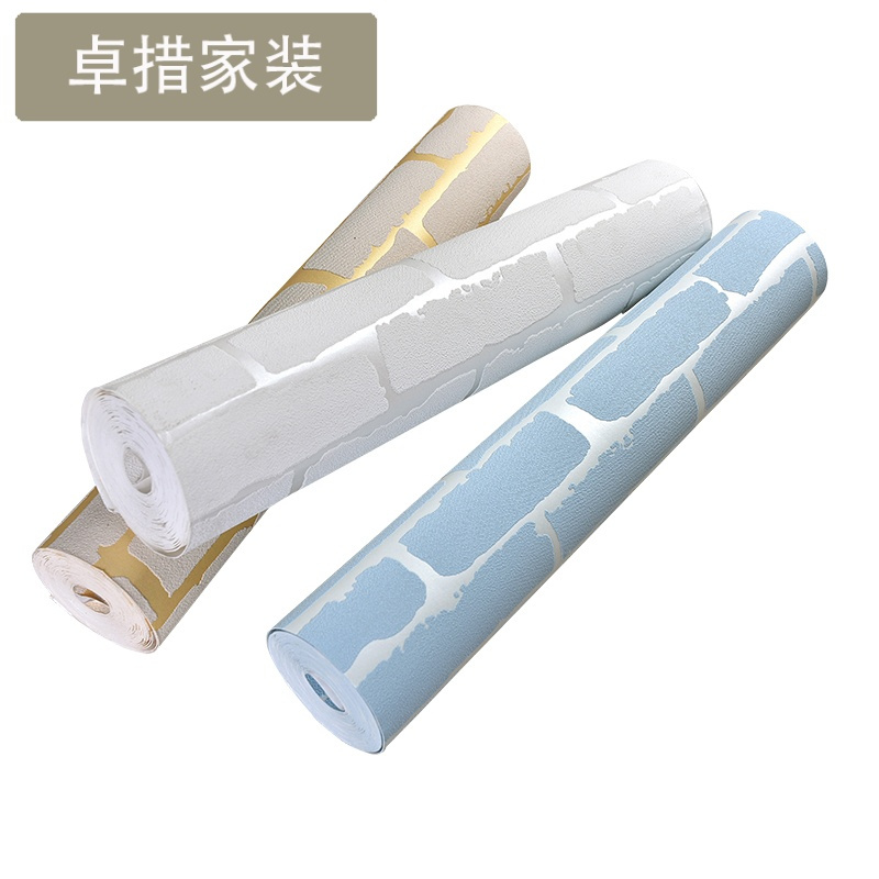 仿古砖纹墙纸 3D复古砖块砖头灰砖青砖红砖壁纸现代中式餐厅壹德壹