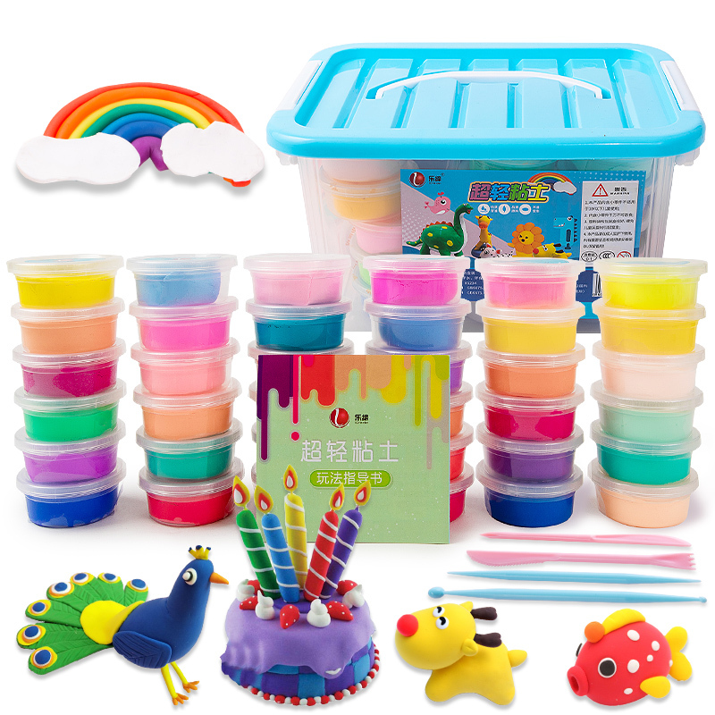乐缔儿童玩具超轻粘土36色手工彩泥粘土橡皮泥黏土太空泥手工diy玩具收纳盒装男女小孩宝宝生日礼物报价 参数 图片 视频 怎么样 问答 苏宁易购