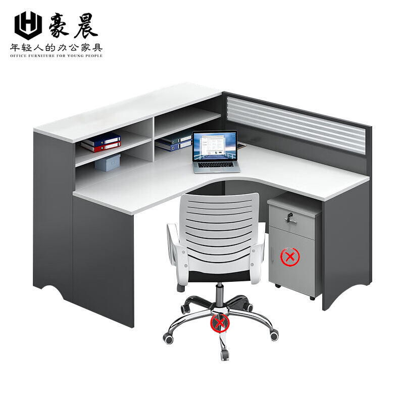 豪晨 屏风办公桌(单人位)张高清大图