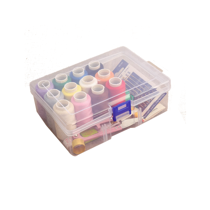 苏宁宜品推荐12色缝纫线套装(12色线+收纳盒+免穿针30枚+剪刀+皮尺+穿针器+顶针+拆线刀)高清大图