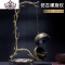 封后仿古倒流香炉镂空香囊球香薰家用室内沉香檀香盘香茶道摆件 盘龙款竹架吊炉(青铜)