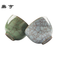 鼎亨 传世哥窑主人杯 金丝铁线纯手工功夫茶具茶盏仿宋品茗杯单杯