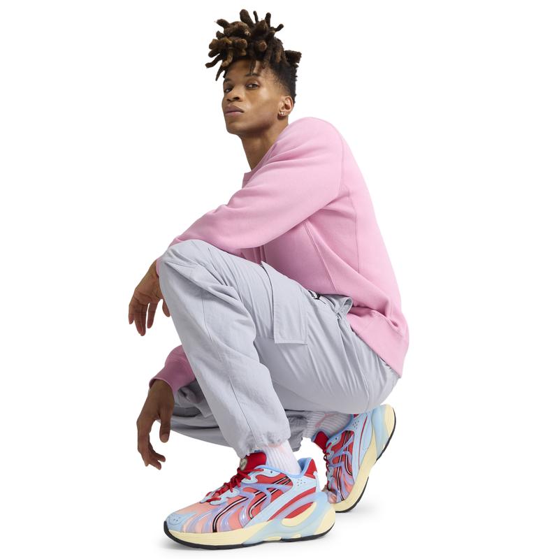 彪马(Puma)男款板鞋休闲鞋潮流时尚皮革拼接运动鞋未来感街头风透高清大图