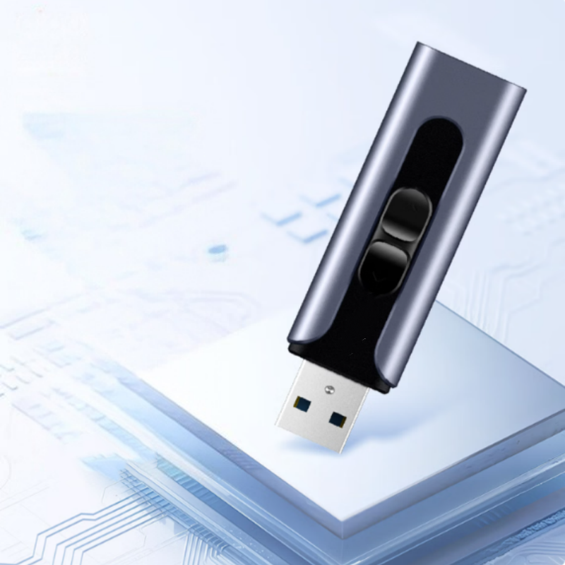 爱国者(aigo) 优盘 USB3.2 U盘 U335 128GB 蓝色 金属推拉款 时尚高速