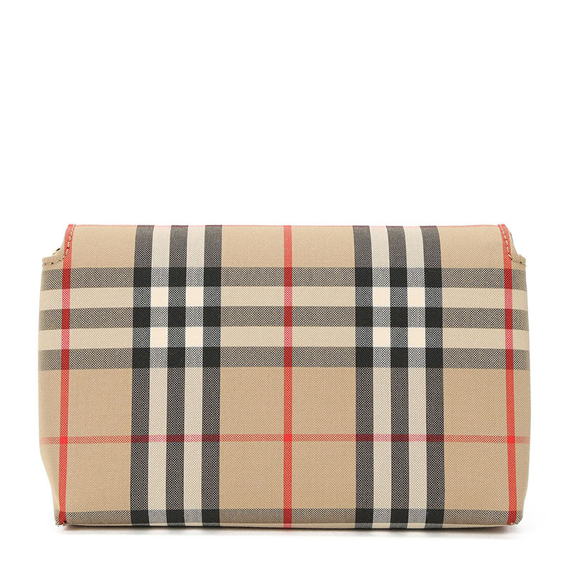 BURBERRY NOTE 口盖包 字母印字标 经典条纹织物 8026454
