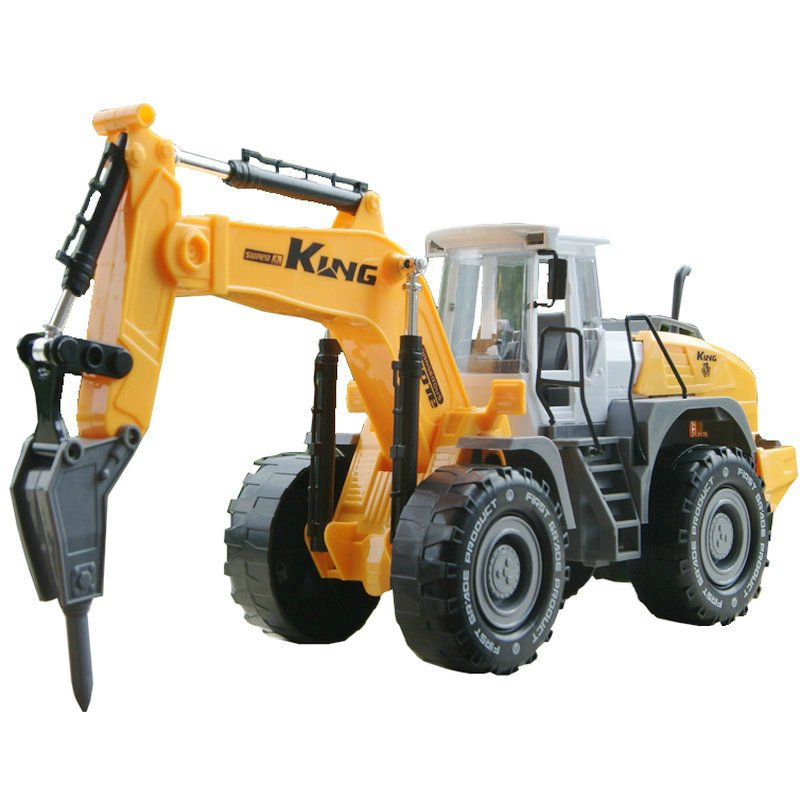 大号玩具车钻地机惯性滑行工程车破地机玩具仿真打桩机车玩具3岁