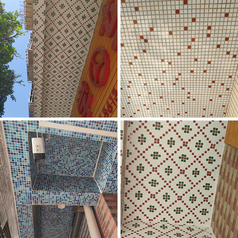 尚梅玻璃游泳池马赛克户外水池鱼池外墙砖室内浴池阳台瓷砖防滑花色