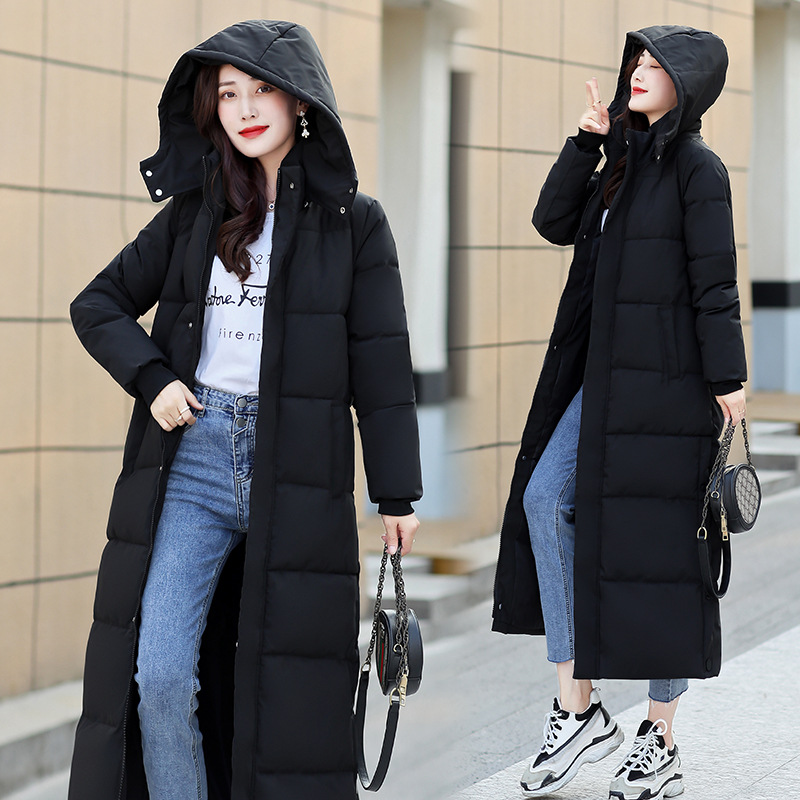 棉衣女加长款2024秋冬季新款韩版宽松大码女装过膝加厚外套女棉服高清大图