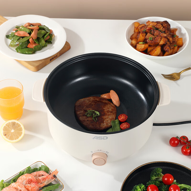 爱仕达电火锅 电煮锅家用多功能蒸煮煎炒一体 电热锅 AH-Y13J916高清大图