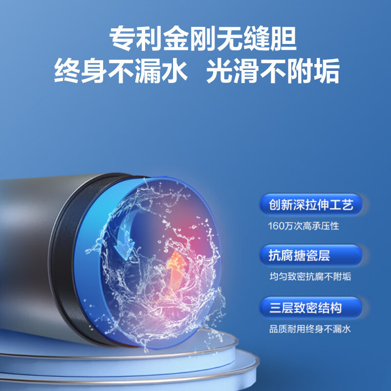 海尔 电热水器60升横式 3300W全瓷自清洁一级能效 ES60H-D3SU1