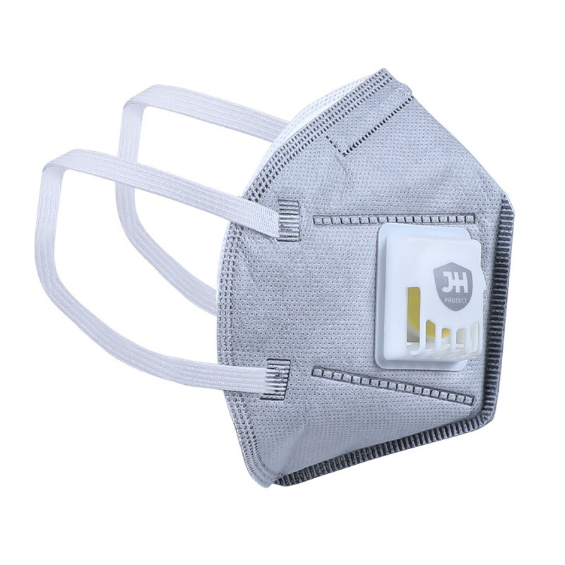 际华防护309541KN95折叠式活性炭带阀防尘口罩耳带式(单片装)