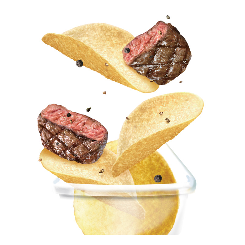 乐事(LAY’S) 无限薯片 黑椒牛扒味104g罐装(休闲零食)高清大图