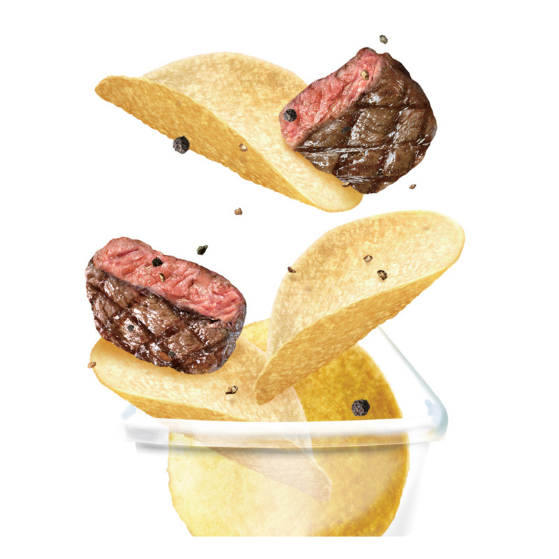 乐事(LAY’S) 无限薯片 黑椒牛扒味104g罐装(休闲零食)