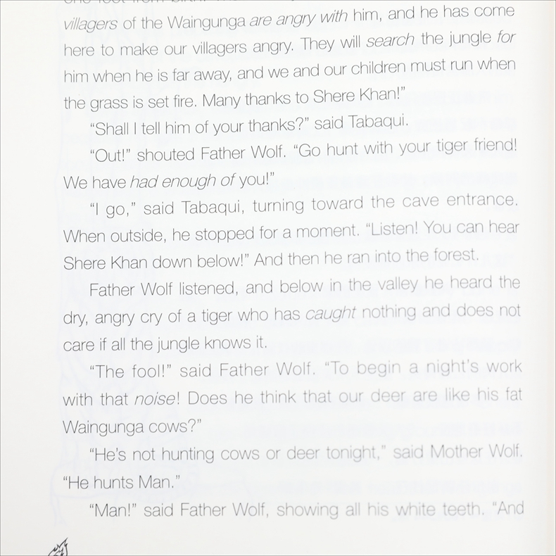 [醉染正版]床头灯系列英语读物1500词 丛林历险记 英汉对照版双语读本中英文双语对照 初中生中学英语小说课外阅读书籍世高清大图