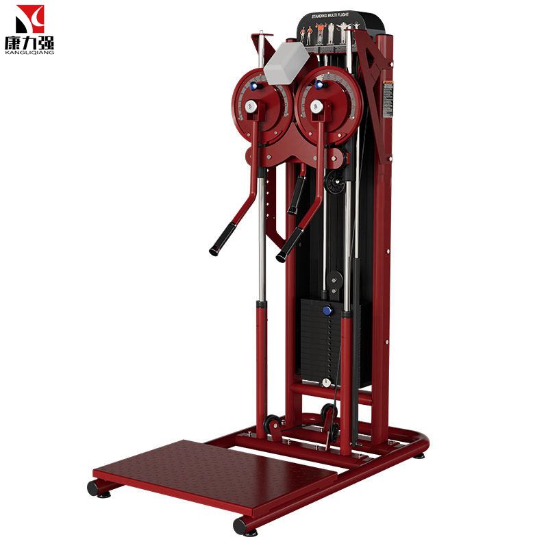 康力强KLQ8001健身房多功能蝴蝶机侧平举夹胸训练一体双臂机肩部训练侧平举训练器(红色)高清大图