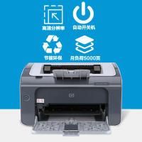 惠普(HP) LaserJet Pro P1106 黑白小型办公单功能激光打印机(打印)