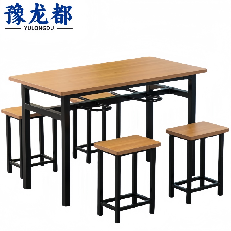 豫龙都餐桌一桌四椅套高清大图