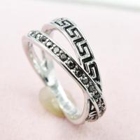 欧美交叉线条复古个性希腊字符时尚 流行刻字戒指YWYL2072送女朋友七夕情人节礼物
