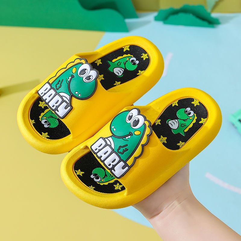 儿童拖鞋男春夏季卡通恐龙可爱防滑露趾居家一字拖男孩宝宝凉拖鞋