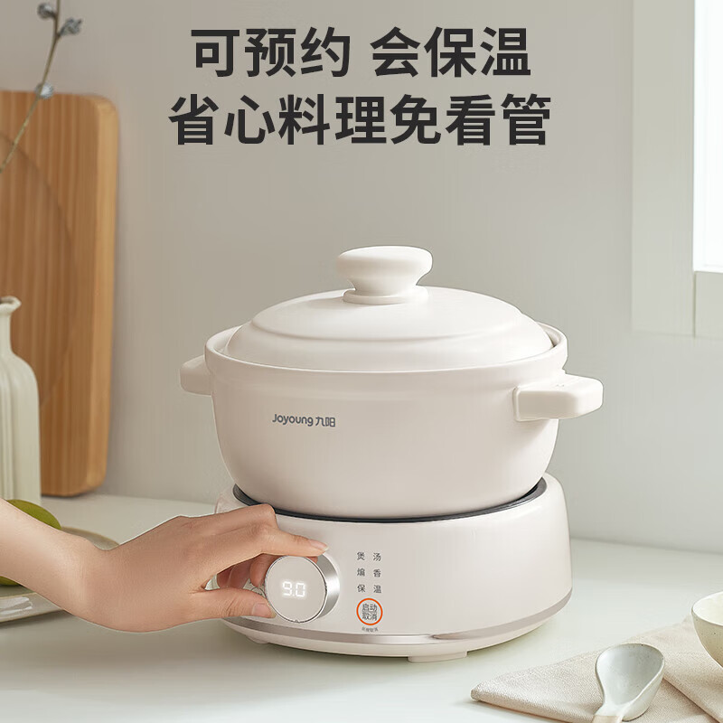 九阳(Joyoung)电炖锅 电砂锅电炖盅炖汤盅煲汤锅 多功能锅煮粥神器熬粥专用锅3L大容量 DG30Z-GD310