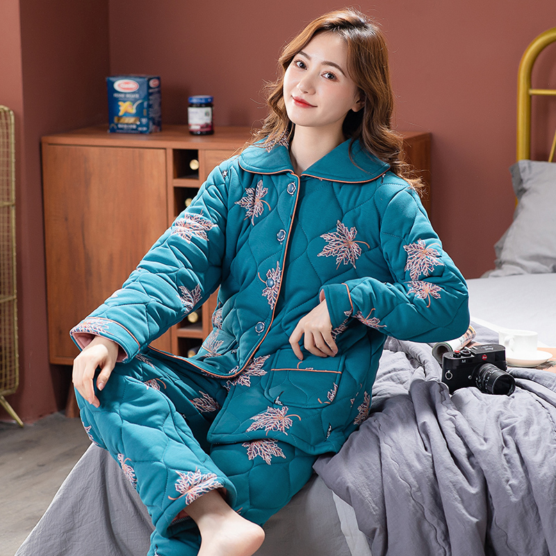 可莉允秋冬季新款珊瑚绒睡衣女加厚加绒法兰绒可爱仙女暖暖裤家居服