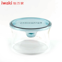 [百年品牌精致生活 高端耐热玻璃保鲜盒]TAMIX-9T1C怡万家iwaki耐热玻璃马卡龙9件套薄荷绿(保鲜盒+密封罐+