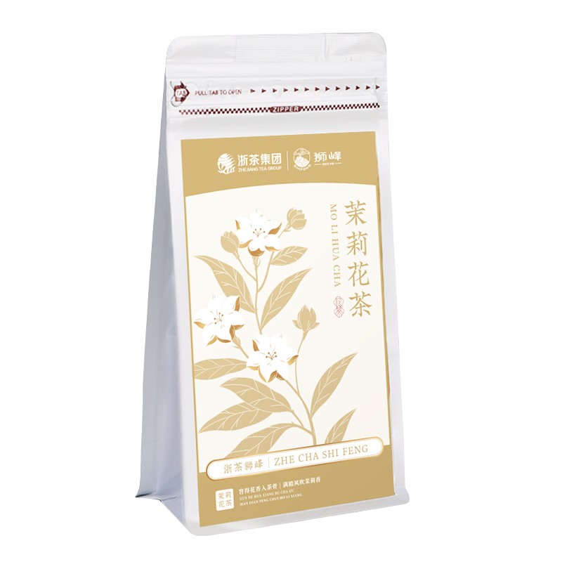 狮峰牌茉莉花茶浓香型广西横县茉莉冷泡绿茶叶袋装100g高清大图