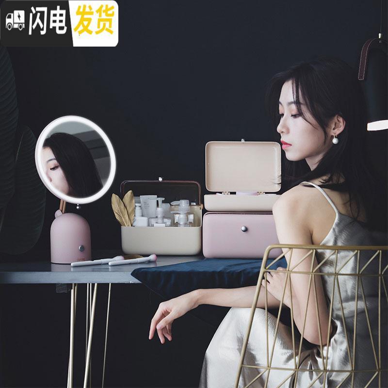 三维工匠奶茶 护肤品化妆品收纳盒口红收纳盒ins少女心置物架
